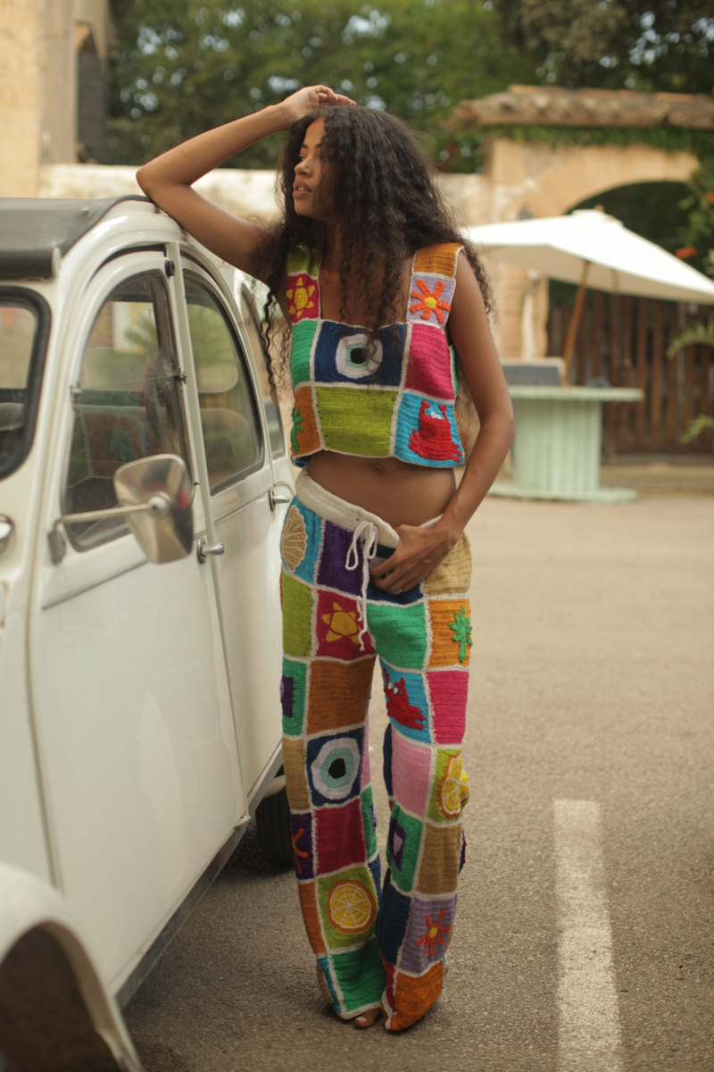 Crochet Patchwork Pants– pītusa Crochet Patchwork Pants– pītusa