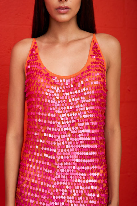 Ariel Sequin Slip Dress