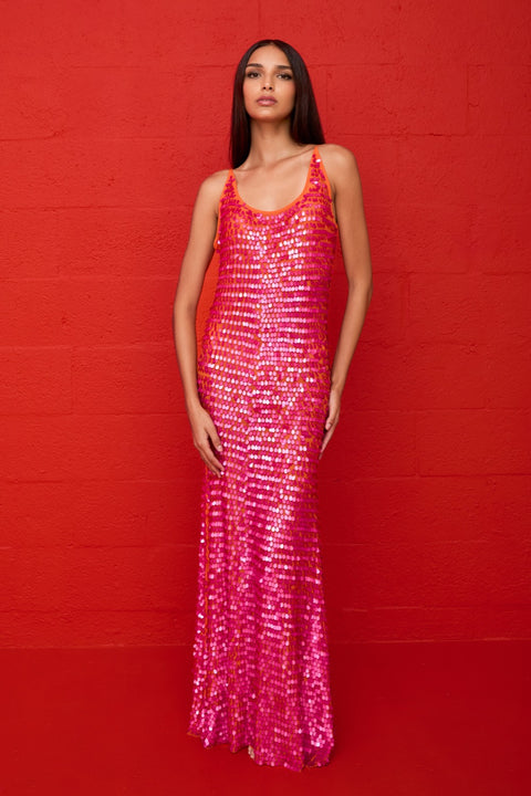 Ariel Sequin Slip Dress