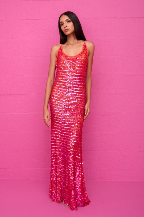 Ariel Sequin Slip Dress
