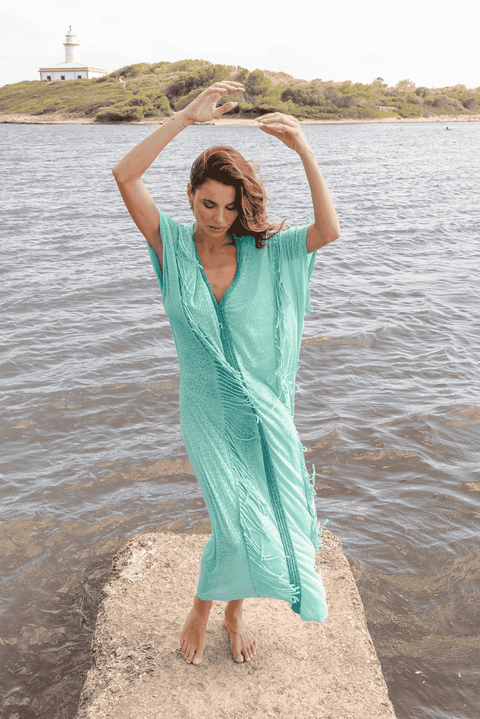 Braided Fringe Abaya