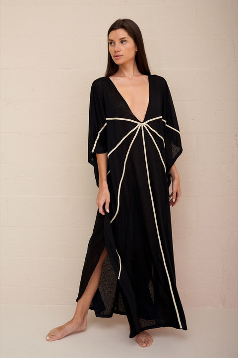 Caftán trenzado delantero