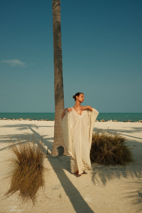 Caftán trenzado delantero