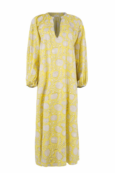 Block Print Boho Maxi Dress