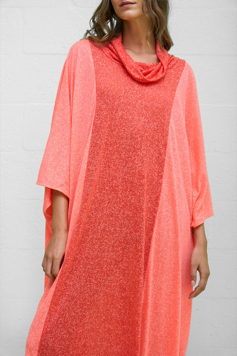 Colorblock Cowl Neck Kaftan