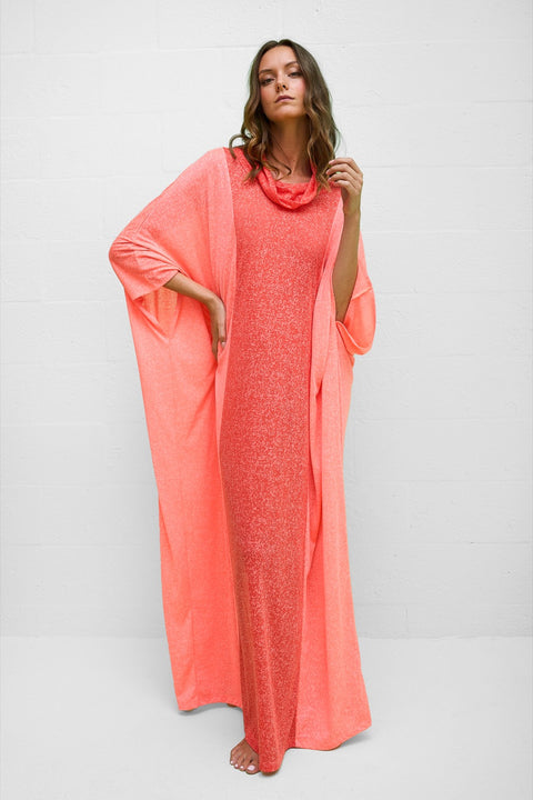 Colorblock Cowl Neck Kaftan
