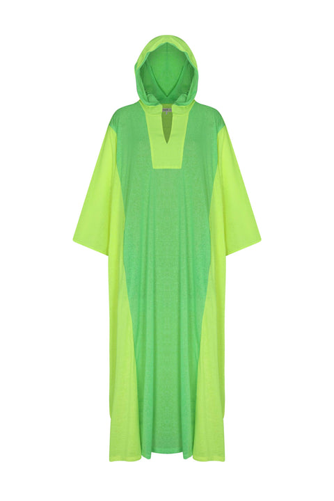 Colorblock Hooded Kaftan