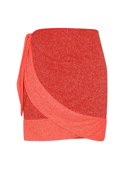 Colorblock Mini Wrap Skirt