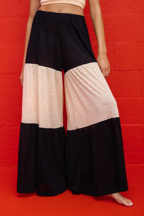 Colorblock Palazzo Pants