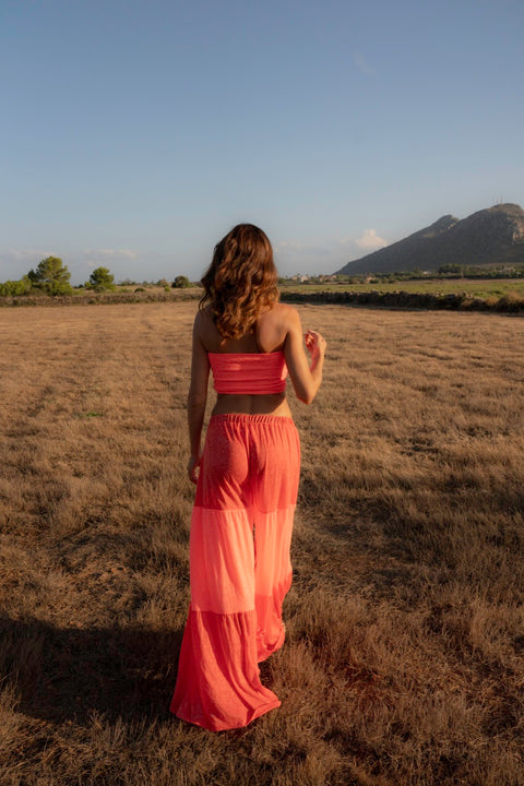 Colorblock Palazzo Pants