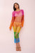 Crochet Beaded Rainbow Dress