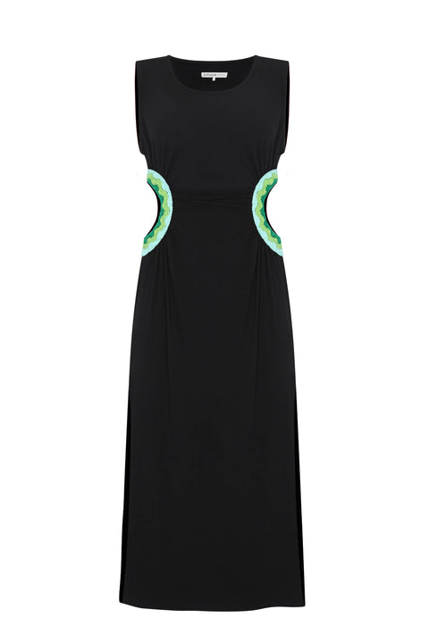 Crochet Cutout Knit Tank Dress