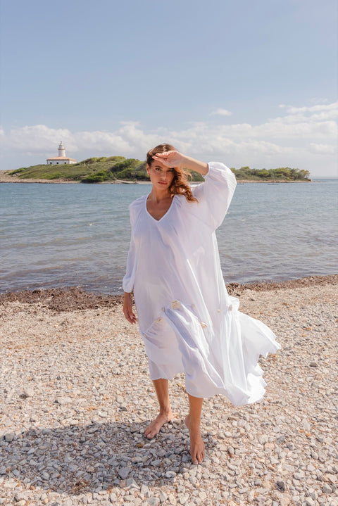 Crochet Flower Boho Dress