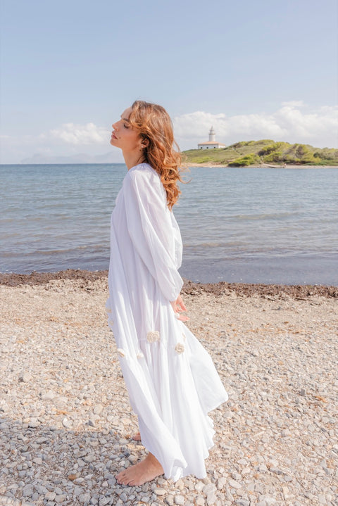 Crochet Flower Boho Dress