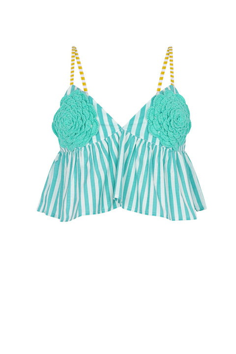 Crochet Flower Peplum Top