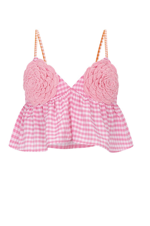 Crochet Flower Peplum Top