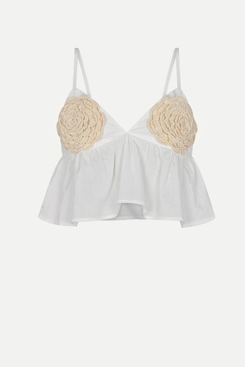 Crochet Flower Peplum Top