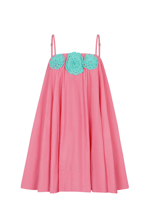 Crochet Flower Tea Dress