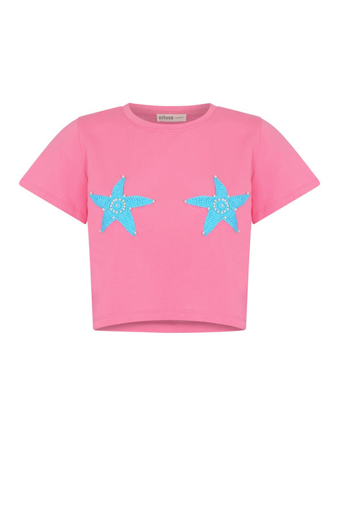 Crochet Motif T-Shirt