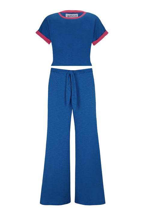 Basic Contrast Rib Top & Pant Set