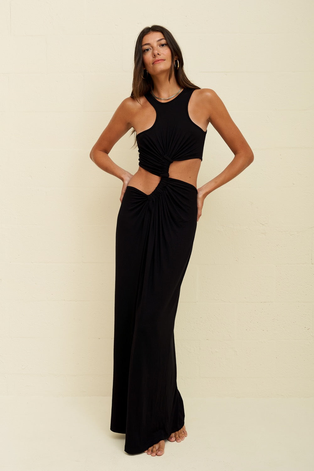 Cutout Twist Dress Black / Standard
