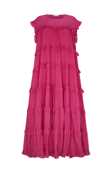 Cotton Tiered Ruffle Maxi