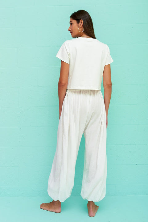 Crochet Waist Aladdin Pants