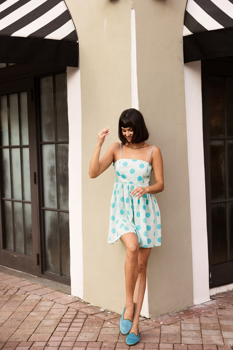 Vestido skater de lunares