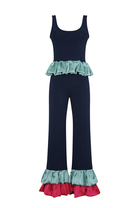 Delphi Satin Peplum Top