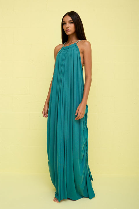 Goddess Draped Halter Maxi