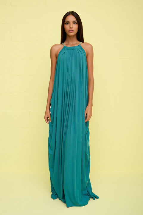 Goddess Draped Halter Maxi