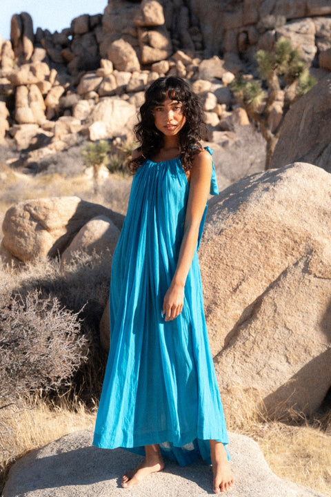 Low Back Satin Strap Maxi