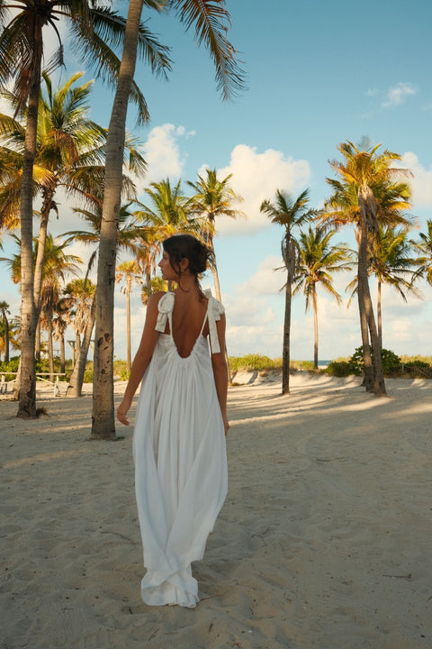 Low Back Satin Strap Maxi