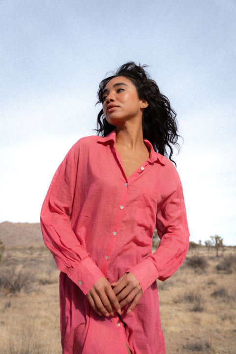 Motif Button Shirtdress