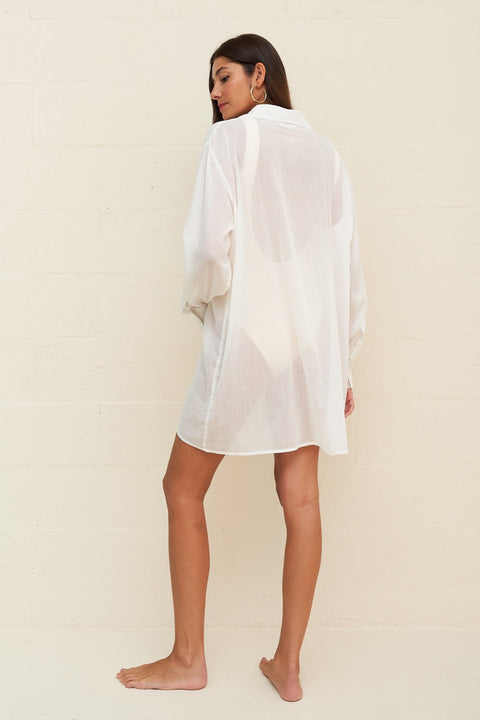 Motif Button Shirtdress