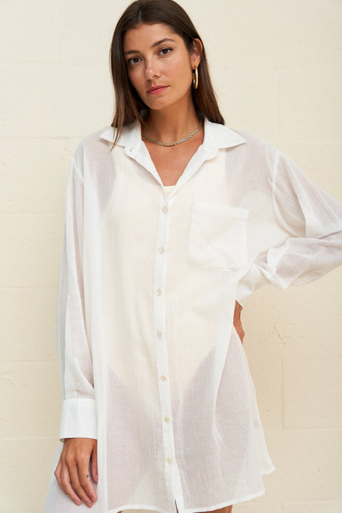 Motif Button Shirtdress