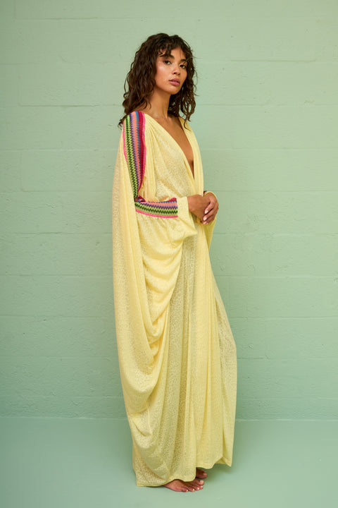 Mesh Twist Front Kaftan