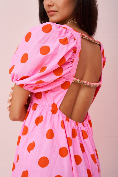 Robe nuisette à pois