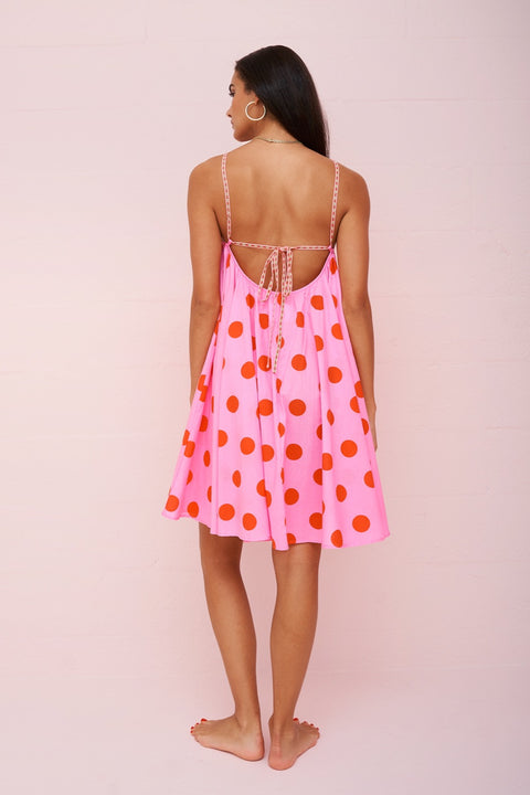 Mini cabestro cruzado de lunares