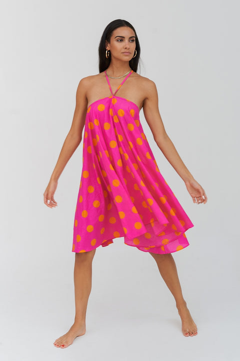 Mini cabestro cruzado de lunares