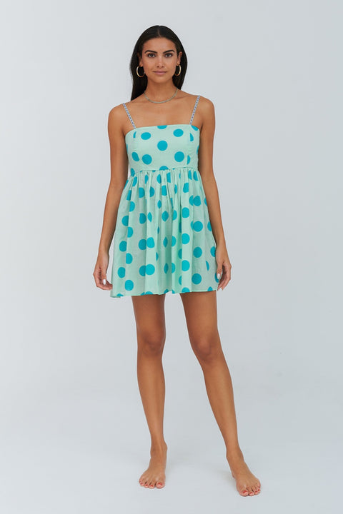 Vestido skater de lunares