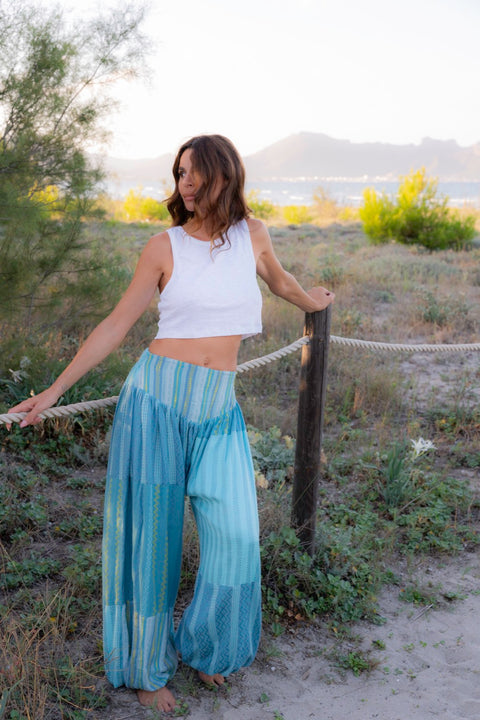 Patchwork Aladdin Pants