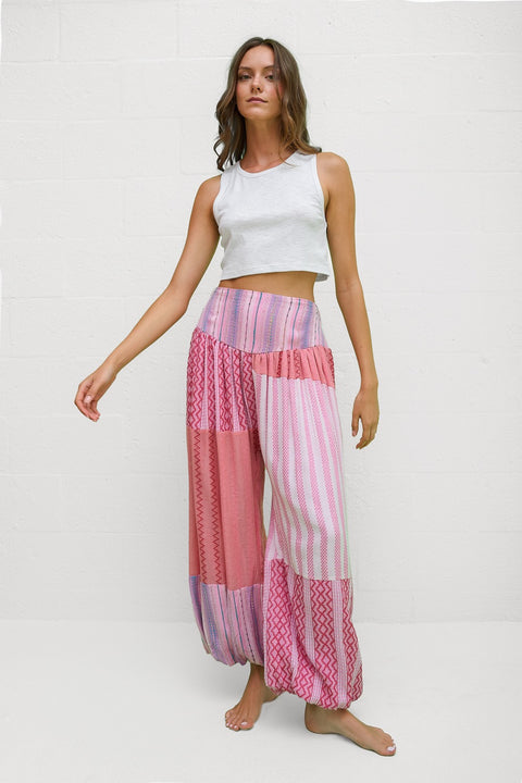 Patchwork Aladdin Pants