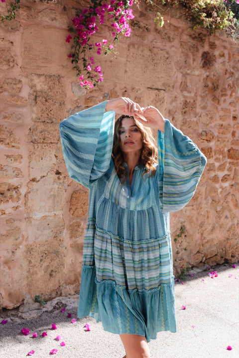 Patchwork Mini Boho Dress