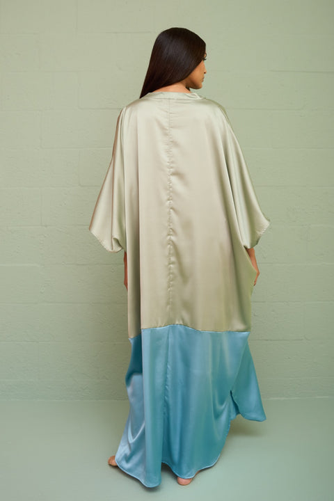 Satin Colorblock Kaftan