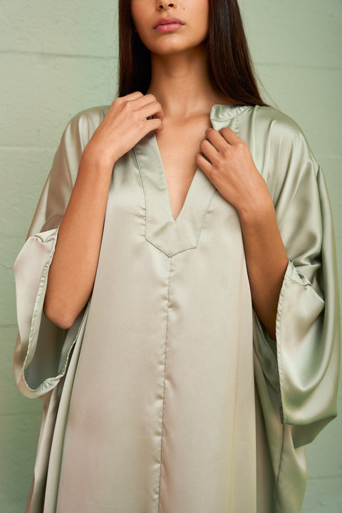 Satin Colorblock Kaftan