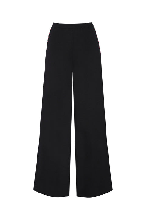 Slub Knit Wide Leg Pants