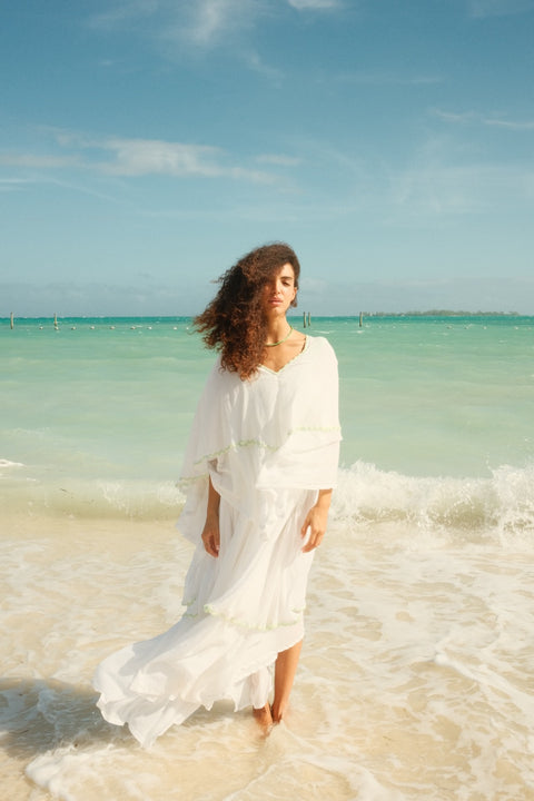 Soleil Beaded Tiered Kaftan