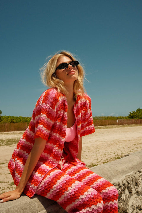 Shell Waves Crochet Pants