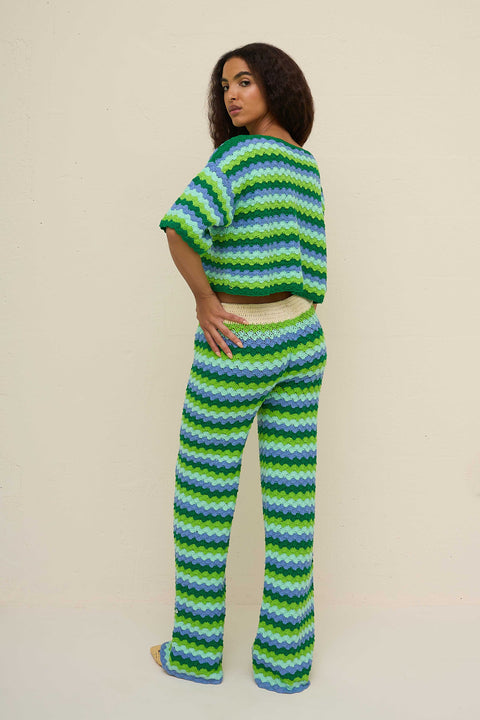 Shell Waves Crochet Pants